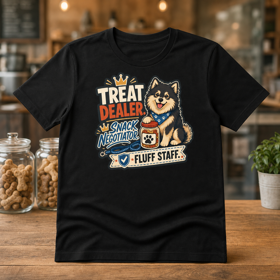 Finnish Lapphund Treat Dealer T-Shirt Finnish Lapphund t-shirt