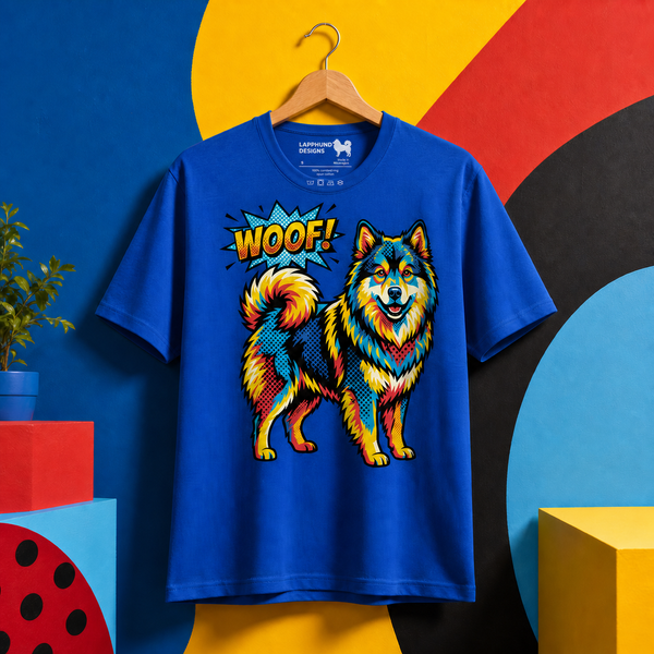 Finnish Lapphund Colorburst Woof Tee Finnish Lapphund t-shirt