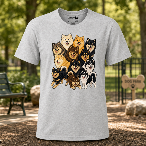 Finnish Lapphund Coat Colors Collage T-Shirt Finnish Lapphund t-shirt