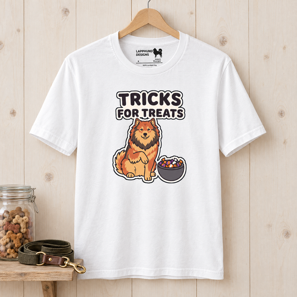 Finnish Lapphund Tricks for Treats Halloween T-Shirt Finnish Lapphund t-shirt