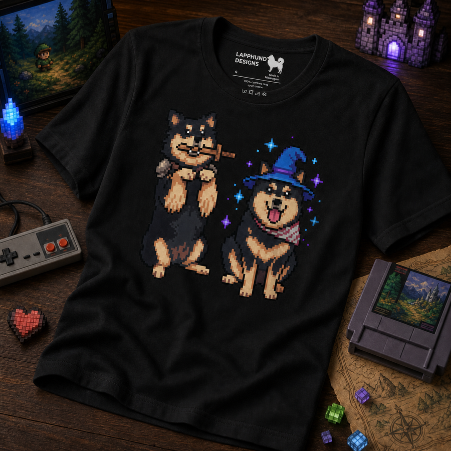 Finnish Lapphund Pixel Quest Magic Adventure Graphic T-Shirt Finnish Lapphund t-shirt