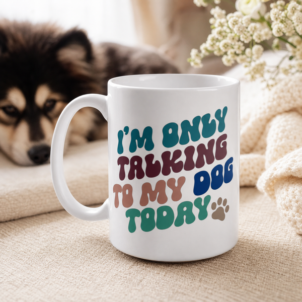 Finnish Lapphund Mug Only Talking Dog Today Pet Lover Gift Finnish Lapphund ceramic mug