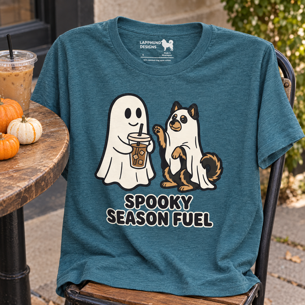 Finnish Lapphund Spooky Season Fuel Halloween T-Shirt Finnish Lapphund t-shirt