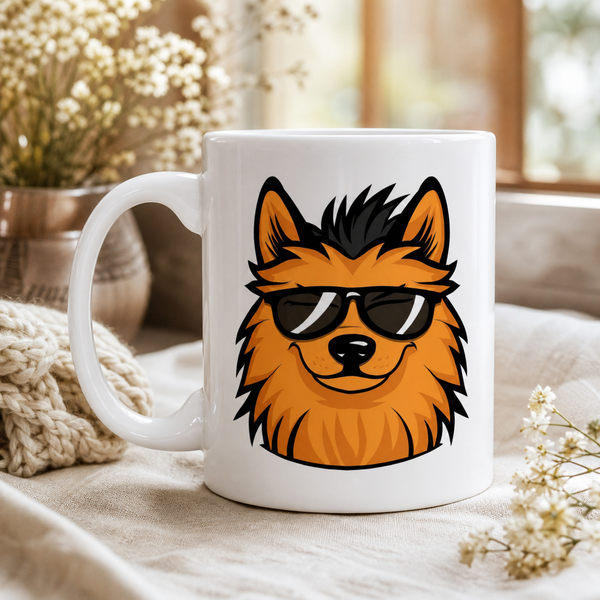 Finnish Lapphund Mug Cool Shades Nordic Dog Fan Gift Finnish Lapphund ceramic mug