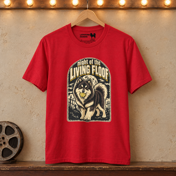 Finnish Lapphund Night of the Living Floof Halloween T-Shirt Finnish Lapphund t-shirt