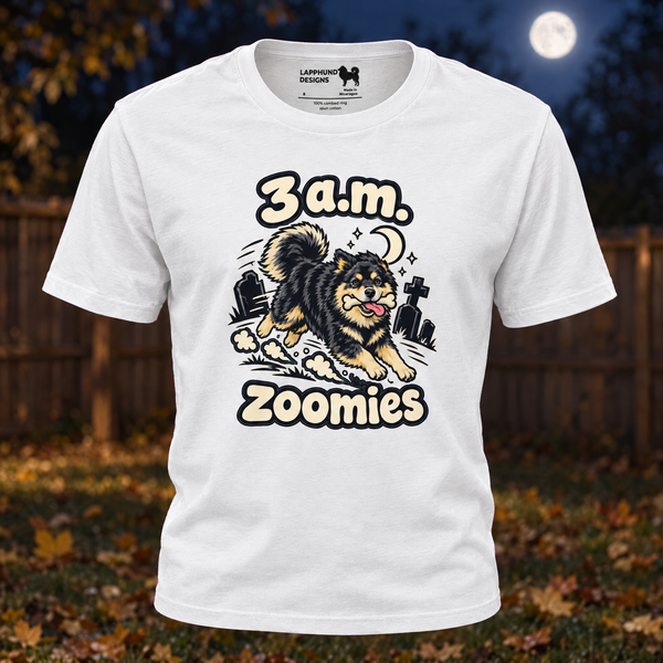 Finnish Lapphund 3 A.M. Zoomies Halloween T-Shirt Finnish Lapphund t-shirt