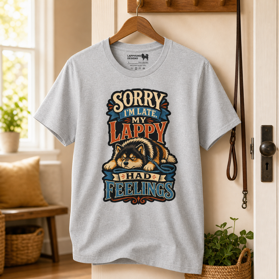 Finnish Lapphund My Lappy Had Feelings T-Shirt Finnish Lapphund t-shirt