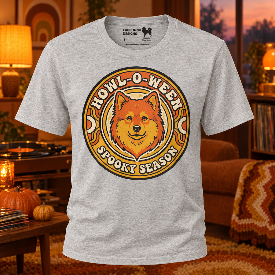 Finnish Lapphund Howl-O-Ween Spooky Season T-Shirt Finnish Lapphund t-shirt