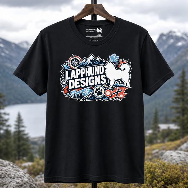 Finnish Lapphund Arctic Adventure Logo T-Shirt Finnish Lapphund t-shirt