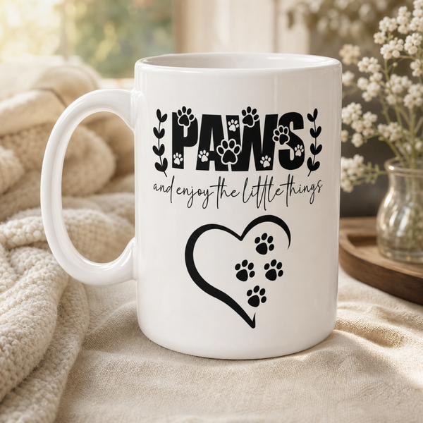 Finnish Lapphund Mug Paws Enjoy Little Things Nordic Gift Finnish Lapphund ceramic mug