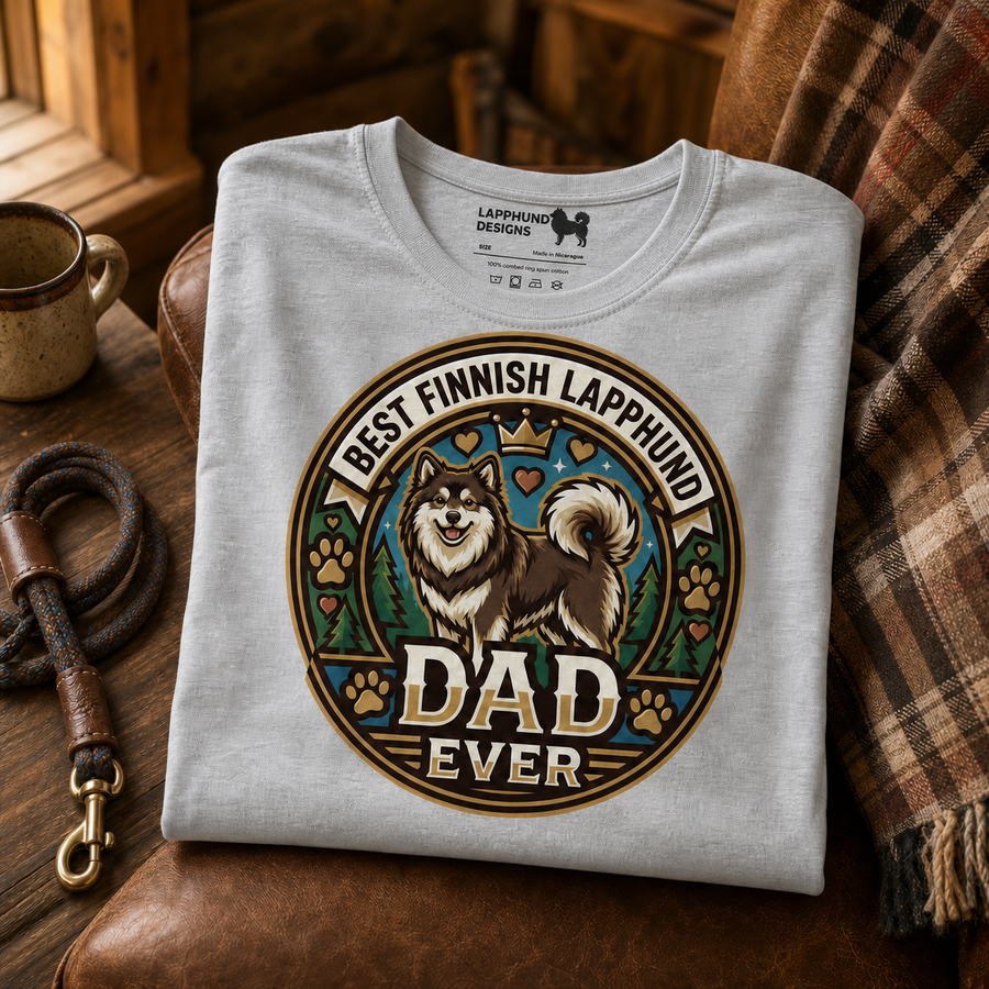 Best Finnish Lapphund Dad Ever Tee Finnish Lapphund t-shirt