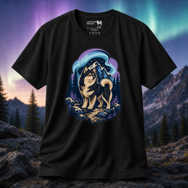 Finnish Lapphund Aurora Trail T-Shirt Finnish Lapphund t-shirt