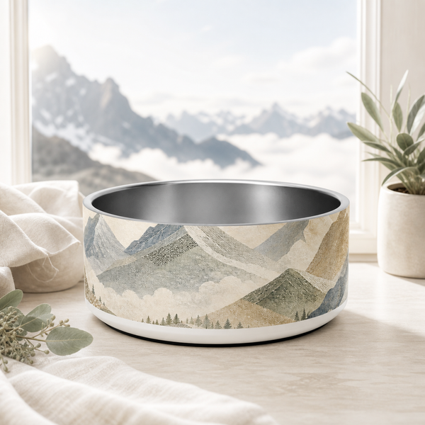 Cloud Dancer Peaks Finnish Lapphund 32oz dog bowl