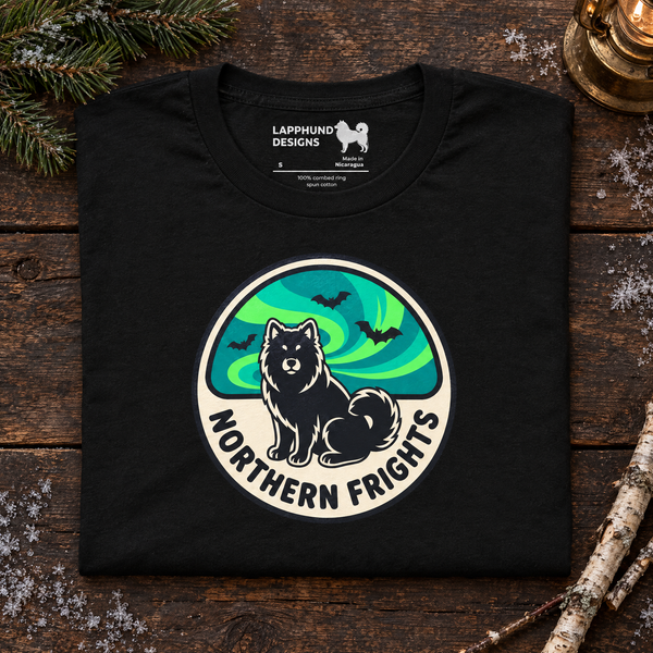 Finnish Lapphund Northern Frights Halloween T-Shirt Finnish Lapphund t-shirt