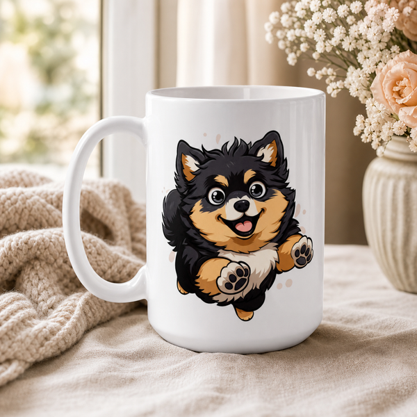 Finnish Lapphund Mug Playful Puppy Nordic Dog Lover Gift Finnish Lapphund ceramic mug