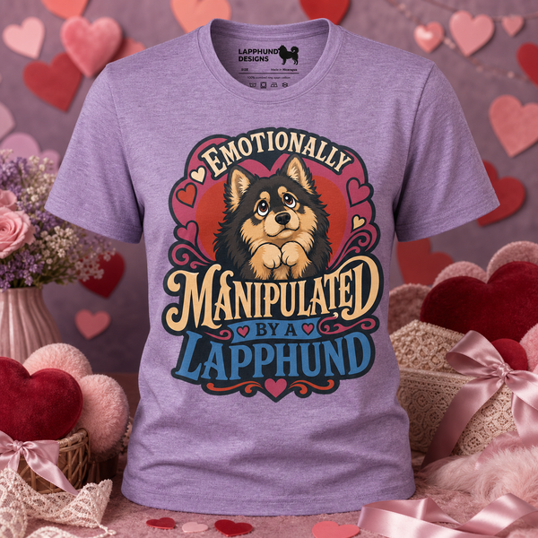 Finnish Lapphund Emotionally Manipulated T-Shirt Finnish Lapphund t-shirt