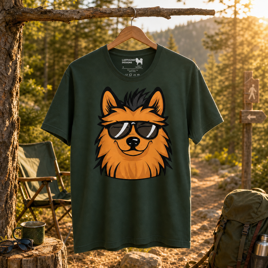 Finnish Lapphund Cool Shades Outdoor Adventure Graphic T-Shirt Finnish Lapphund t-shirt