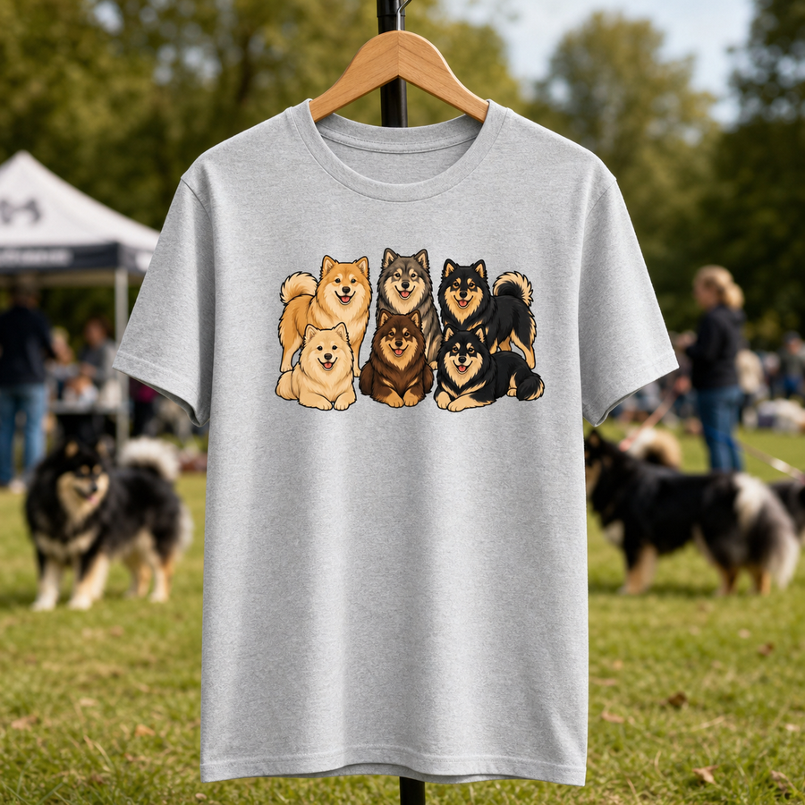 Finnish Lapphund The Whole Pack T-Shirt Finnish Lapphund t-shirt