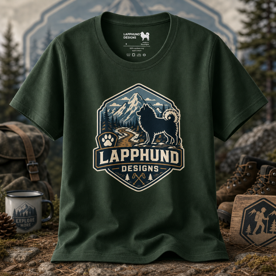 Finnish Lapphund Trail Crest T-Shirt Finnish Lapphund t-shirt