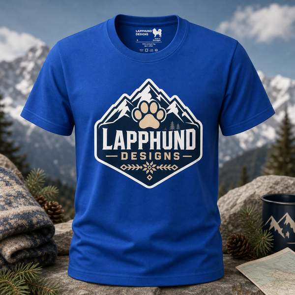 Finnish Lapphund Mountain Paw Logo T-Shirt Finnish Lapphund t-shirt