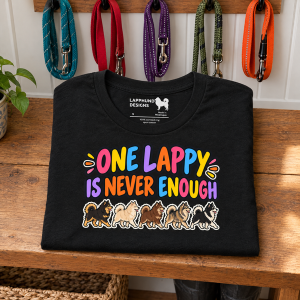 Finnish Lapphund One Lappy Is Never Enough T-Shirt Finnish Lapphund t-shirt