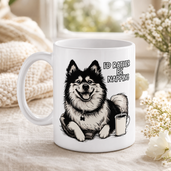 Finnish Lapphund Mug Rather Be Napping Nordic Dog Gift Finnish Lapphund ceramic mug