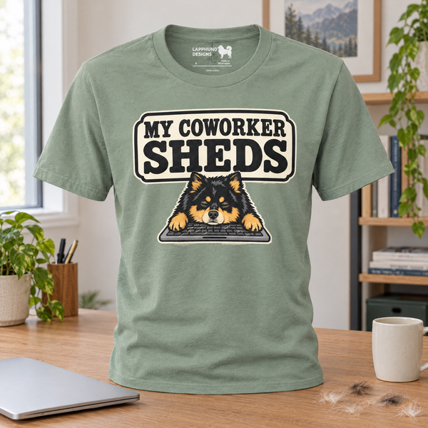 Finnish Lapphund My Coworker Sheds T-Shirt Finnish Lapphund t-shirt