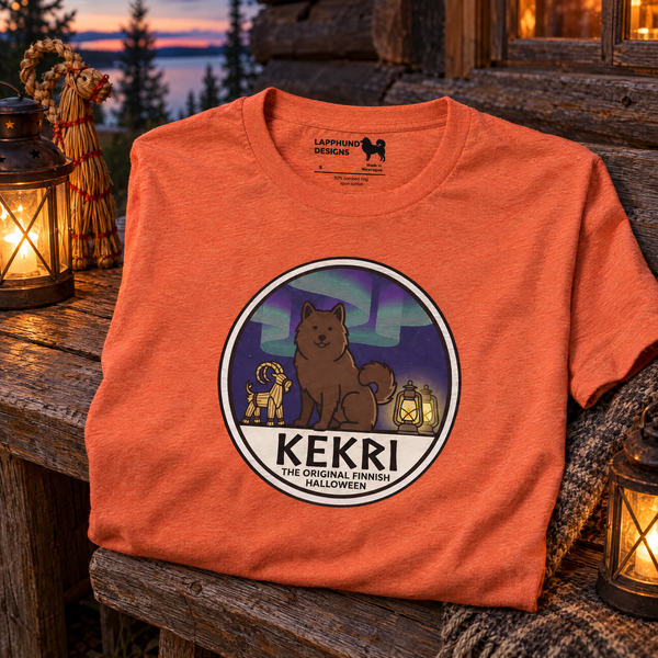 Finnish Lapphund Kekri Original Finnish Halloween T-Shirt Finnish Lapphund t-shirt