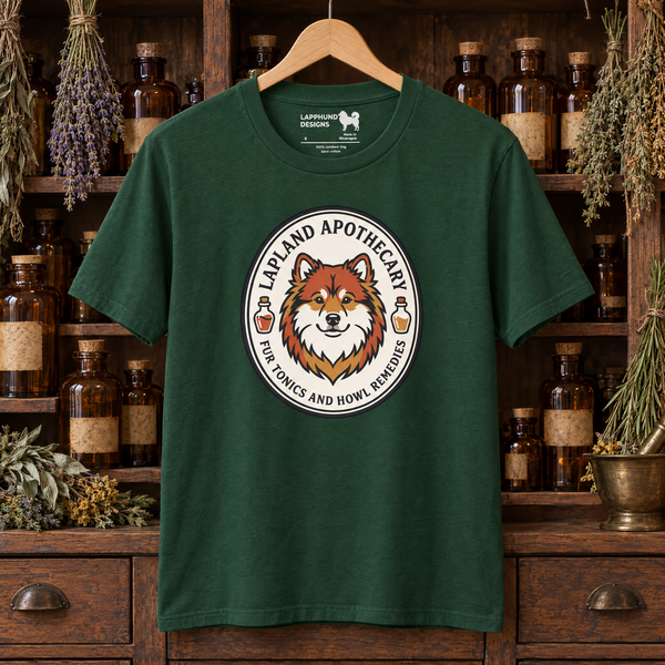 Finnish Lapphund Lapland Apothecary Halloween T-Shirt Finnish Lapphund t-shirt