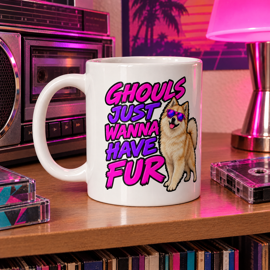 Finnish Lapphund Ghouls Just Wanna Have Fur Halloween Mug Finnish Lapphund ceramic mug