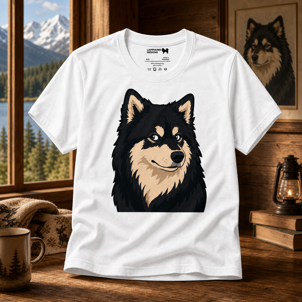 Finnish Lapphund Bold Portrait T-Shirt Finnish Lapphund t-shirt