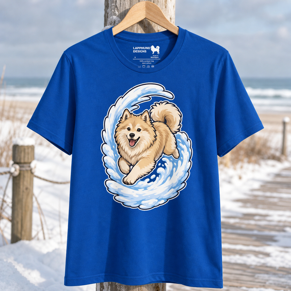 Finnish Lapphund Wave Rider T-Shirt Finnish Lapphund t-shirt