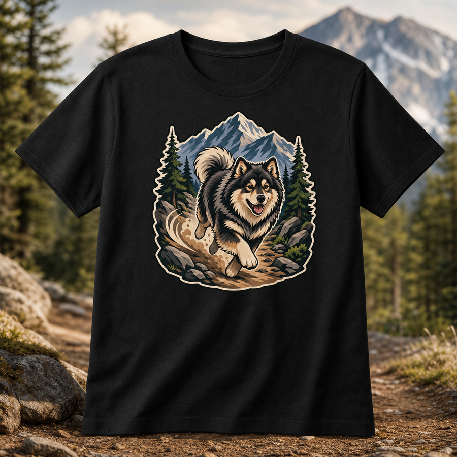 Finnish Lapphund Trail Runner T-Shirt Finnish Lapphund t-shirt