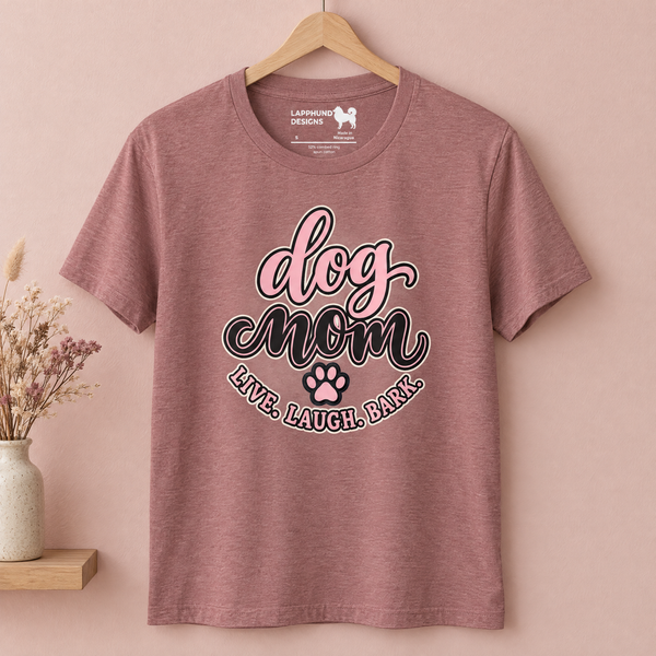 Finnish Lapphund Dog Mom Live Laugh Bark T-Shirt Finnish Lapphund t-shirt