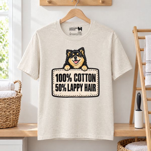 Finnish Lapphund 100% Cotton, 50% Lappy Hair T-Shirt Finnish Lapphund t-shirt