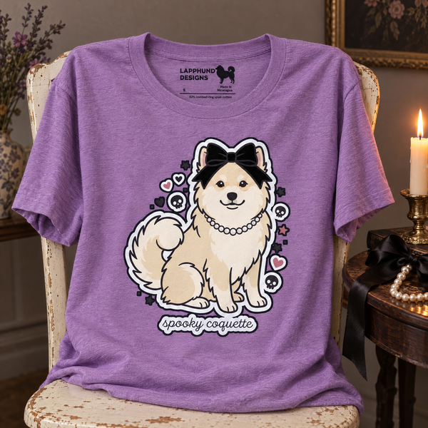 Finnish Lapphund Spooky Coquette Halloween T-Shirt Finnish Lapphund t-shirt