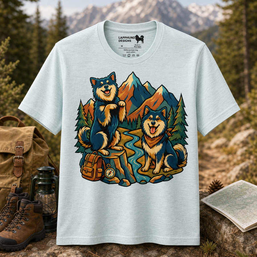 Finnish Lapphund Trail Explorers Lappy Style Tee Finnish Lapphund t-shirt