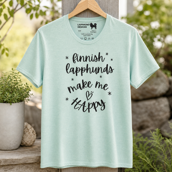 Finnish Lapphunds Make Me Happy T-Shirt – Perfect for Lapphund Lovers & Dog Enthusiasts Finnish Lapphund t-shirt