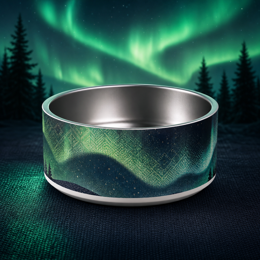Aurora Weave Finnish Lapphund 32oz dog bowl