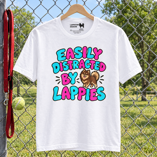 Finnish Lapphund Easily Distracted by Lappies T-Shirt Finnish Lapphund t-shirt