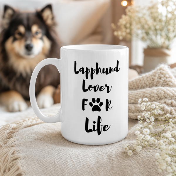 Finnish Lapphund Mug Lover For Life Nordic Dog Gift Finnish Lapphund ceramic mug