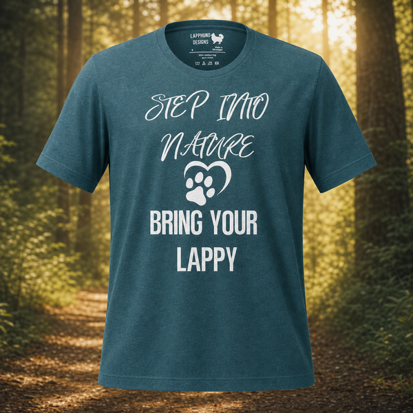 Step Into Nature with Your Lappy T-Shirt – Perfect for Lapphund Adventures Finnish Lapphund t-shirt