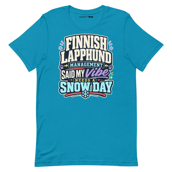 Finnish Lapphund Snow Day Vibe T-Shirt | Lapphund Designs