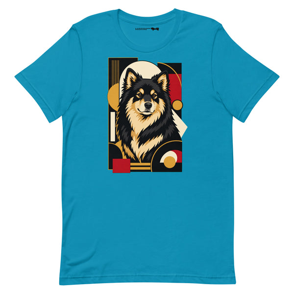 Finnish Lapphund Art Deco Portrait T-Shirt | Lapphund Designs