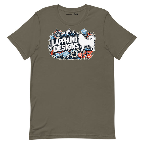 Finnish Lapphund Arctic Adventure Logo T-Shirt | Lapphund Designs