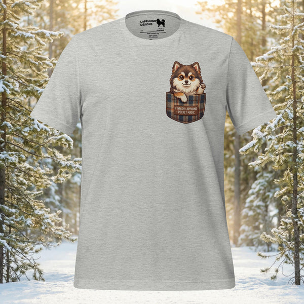 Finnish Lapphund Pocket Pup T-Shirt | Lapphund Designs