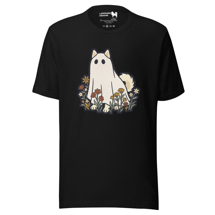 Finnish Lapphund Wildflower Ghost Halloween T-Shirt