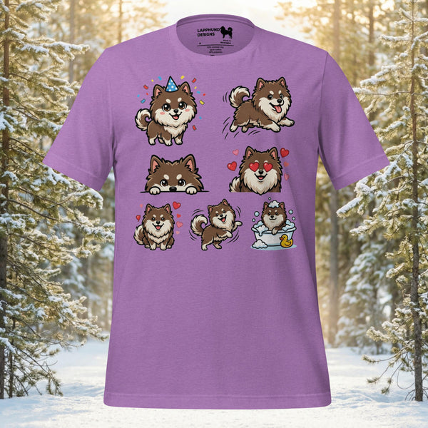 Finnish Lapphund Expressive Emotions Lappy Style Tee | Lapphund Designs