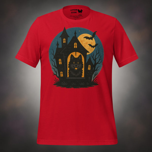 Finnish Lapphund Haunted House Halloween T-Shirt