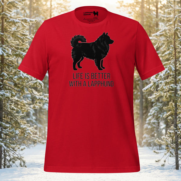 Finnish Lapphund Life is Better with a Lapphund Minimalist Graphic T-Shirt | Lapphund Designs